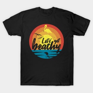 Let´s get beachy Vintage Summer Flamingo T-Shirt